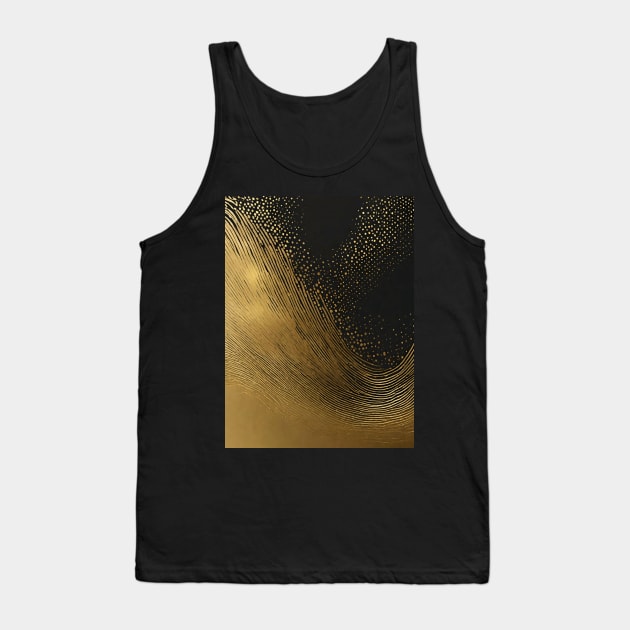 Black and Gold Tank Top by Alihassan-Art